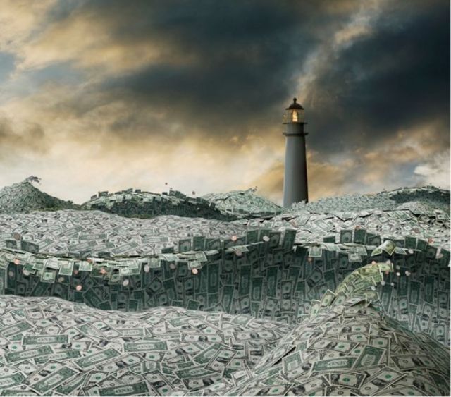 Illustration avec une mer de dollars  - efc89ea0 fc6d 11ec bfa6 89ae37be3a04 - BANQUE  : Comment les banquiers de Londres ont aidé les méga-riches et les criminels à cacher leur richesse