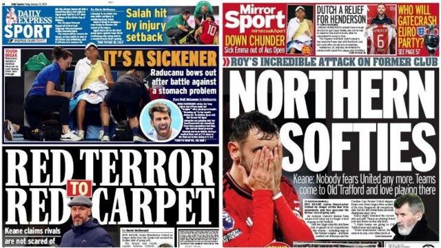 Daily Mirror and Express back pages