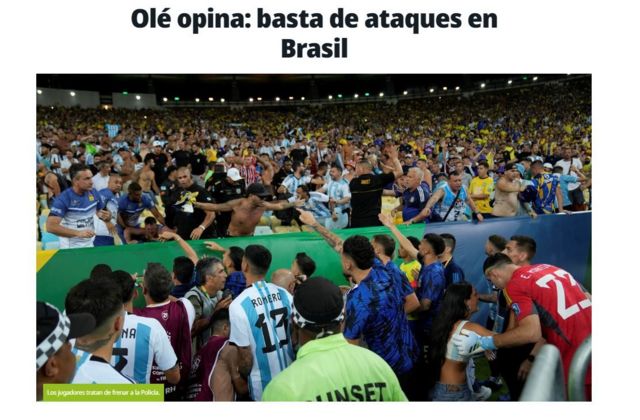 Maracanã tem briga entre torcedores, e Argentina deixa o campo