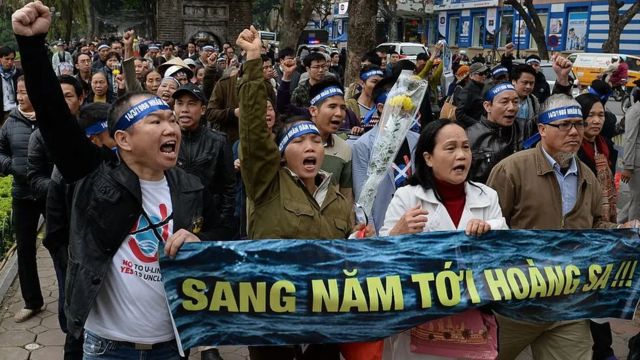 Hình ảnh cuộc biểu tình vào 14/3/2016 ở Hà Nội