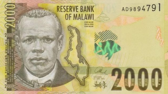 Isura ya Chilembwe iri ku noti zimwe muri Malawi