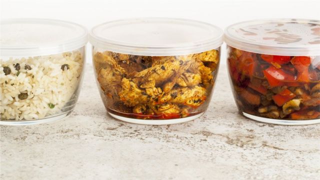 Leftovers in glass containers