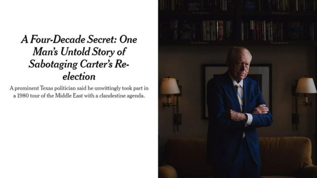 تیتر نیویورک تایمر در کنار عکسی از آقای بارنز ۸۴ ساله