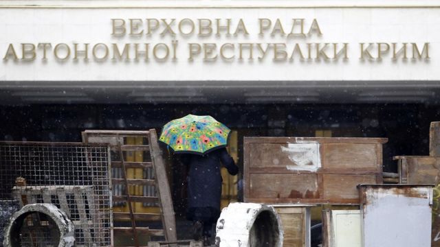 Верховна Рада Криму в барикадах, 27 лютого, 2014