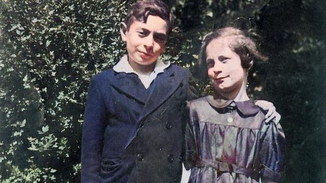 'Sonny' Helmut Sonneberg with his younger sister 'Lilo'