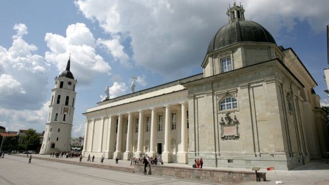 立陶宛首都维尔纽斯的大教堂