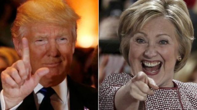 Trump na Clinton batsinze muri New York
