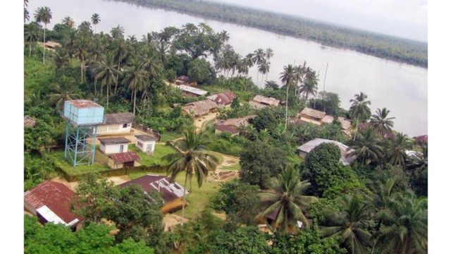 Une vue aérienne de Bakassi prise en 2008