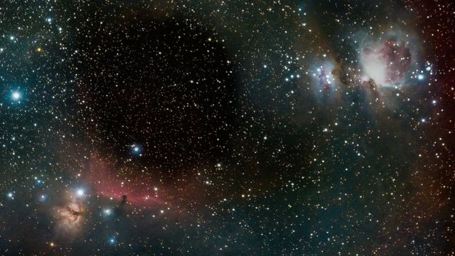 Flame, Horse Head, Running Manm Orion, Messier 78 nebulas.