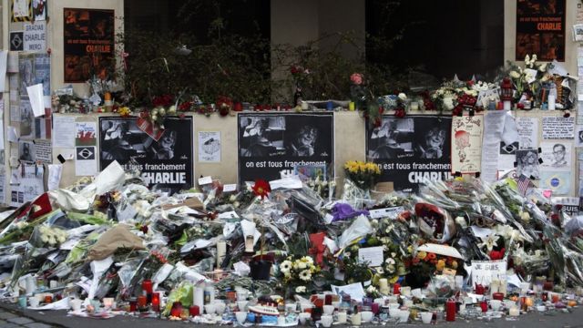 دفتر شارلی ابدو پس از حمله سال ۲۰۱۵