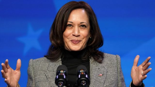 Kamala Harris el pasado 16 de enero