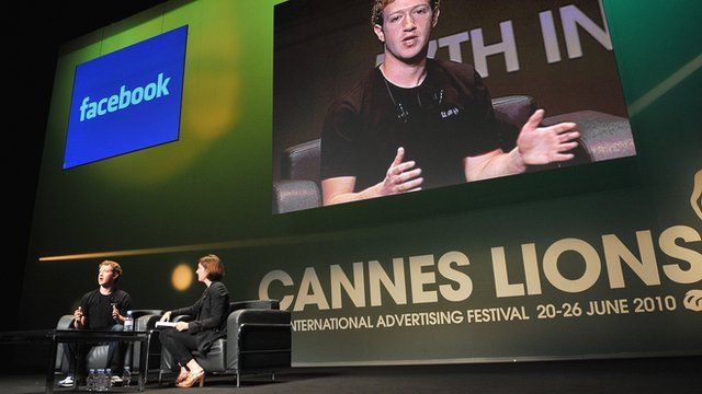 Zuckerberg no festival de publicidade de Cannes, em 2010