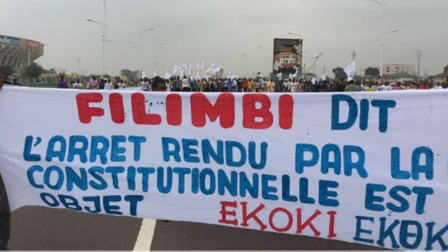 Les manifestants ont répondu à l'appel du mouvement citoyen "Filimbi"