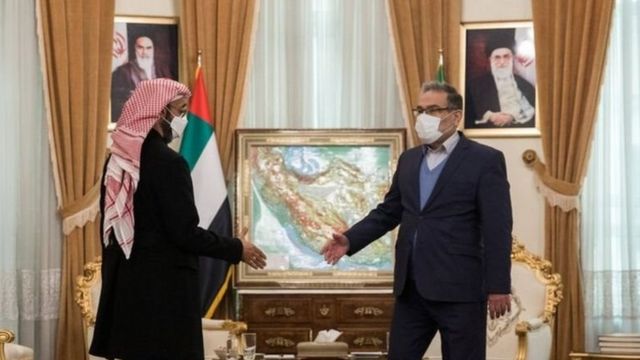 سفر شیخ طحنون بن زاید مشاور امنیت ملی امارات متحده عربی به تهران پس از سفر علی باقری کنی به آن کشور صورت گرفت