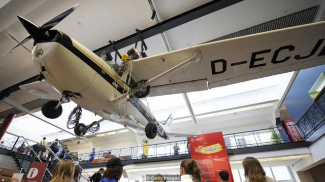 Rust's famous 172 now hangs from the ceiling of a German museum (Credit: Getty Images)