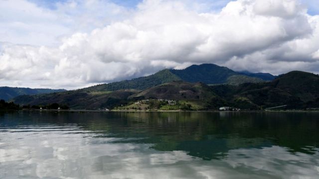 El lago de Amatitlán.