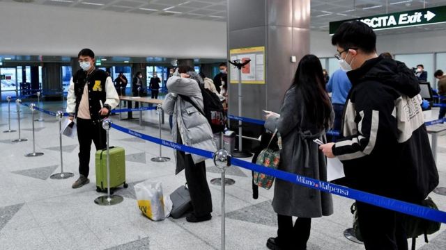 义大利敦促欧盟其他国家效仿该国做法，确保对中国入境者进行新冠检测，并在必要时进行隔离。(photo:BBC)
