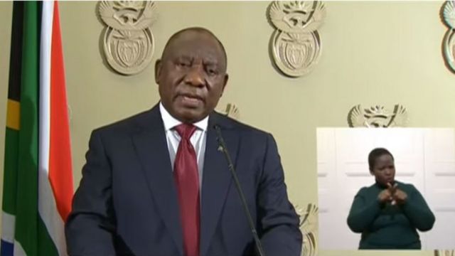 Cyril Ramaphosa Address South Africa President Order Military Deployment To End Violence Looting Bbc News Pidgin