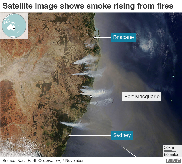 Australia Bushfires Record Number Of Emergencies In New South Wales Bbc News