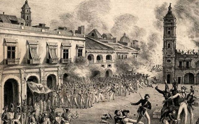 An illustration of fighting in Veracruz