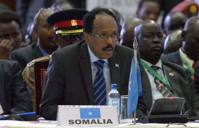 Madaxweynaha Soomaaliya Maxamed Cabdullahi Farmaajo