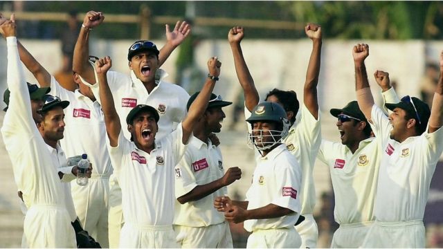 উল্লসিত বাংলাদেশ ক্রিকেট দল