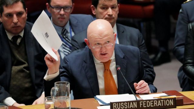 سفیر روسیه در سازمان ملل می‌گوید موضع‌گیری‌های بریتانیا درباره حمله سالزبری 'شتاب‌زده' بوده‌اند.