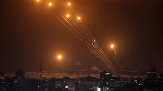 Cohetes lanzados desde Gaza