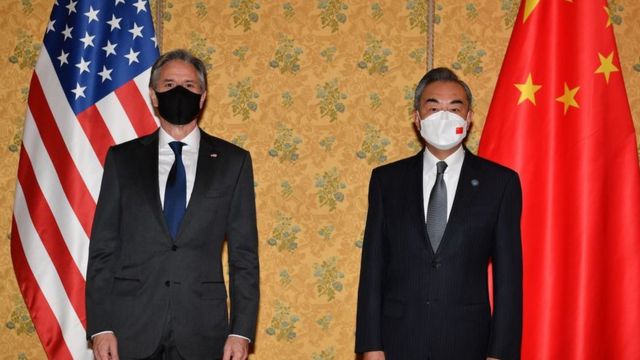 Ngoại trưởng Mỹ Antony Blinken và Ngoại trưởng Trung Quốc Vương Nghị