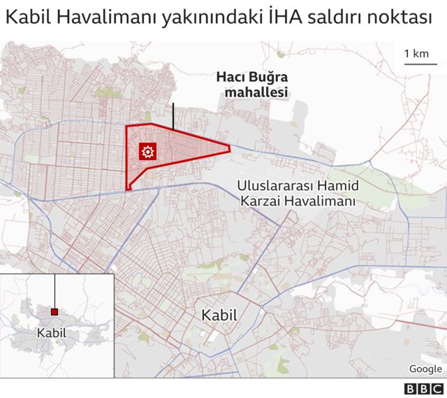 Kabil'deki İHA saldırı noktası