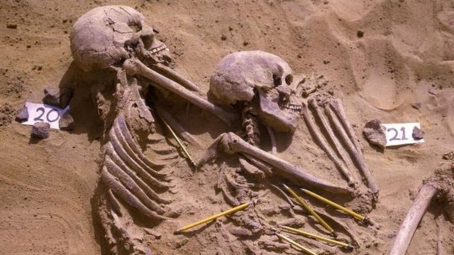 Скелеты из могильника Джебель Сахаба