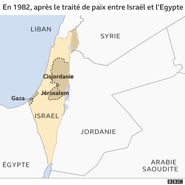 Carte 5 : en 1982, après le traité de paix israélo-égyptien.