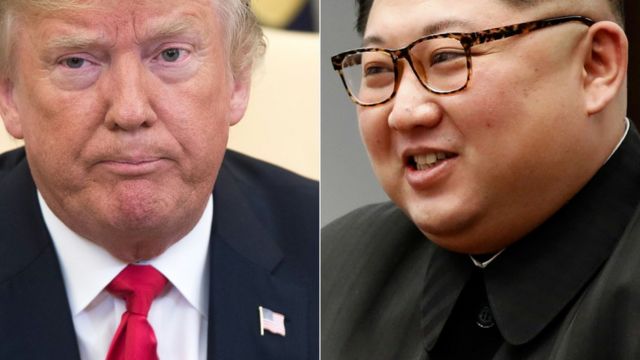 Trump y Kim.