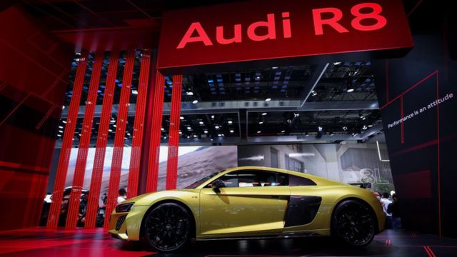 Audi car at auto show in Beijing