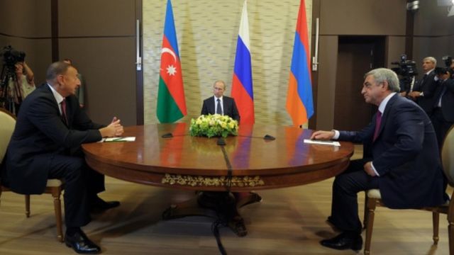 Aliyev, Putin, Serkisyan