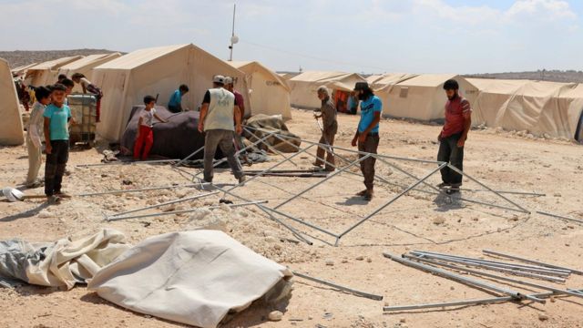 лагерь беженцев у турецко-сирийской границы 6 сентября