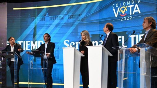 Debate de candidatos à presidência da Colômbia em 23 de maio