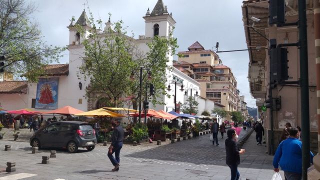 Una calle de Cuenca.
