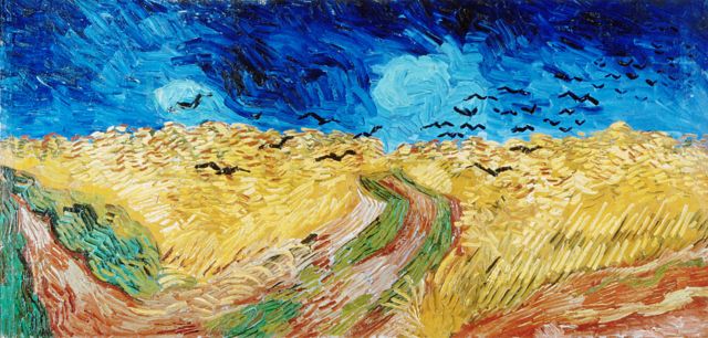 Pintura 'Campo de trigo com corvos'