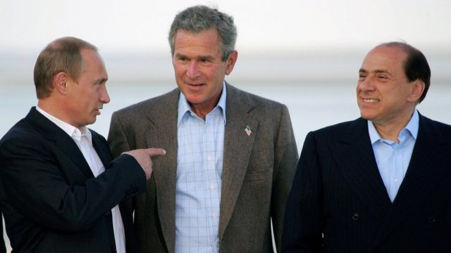 Путин, Буш и Берлускони