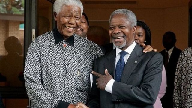 Kofi Annan ati Nelson Mandela