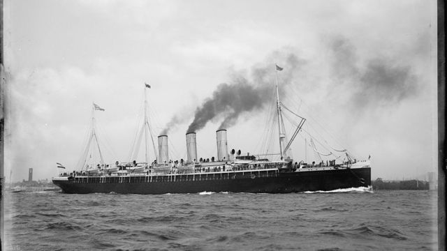 O navio Augusta Victoria, no qual Nellie Bly partiu rumo à Inglaterra em 1889, na primeira etapa de sua viagem ao redor do mundo