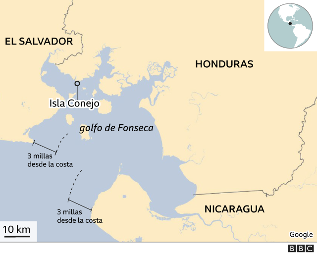 Mapa del Golfo de Fonseca