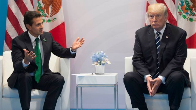 Enrique Peña Nieto, presidente de México, y Donald Trump, de Estados Unidos.