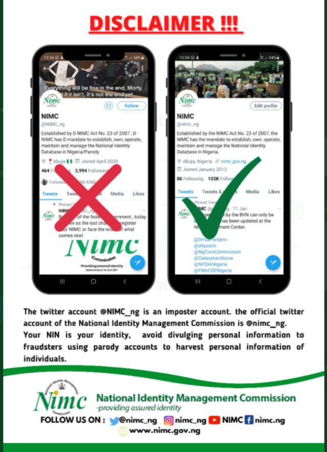 NIMC on Twitter