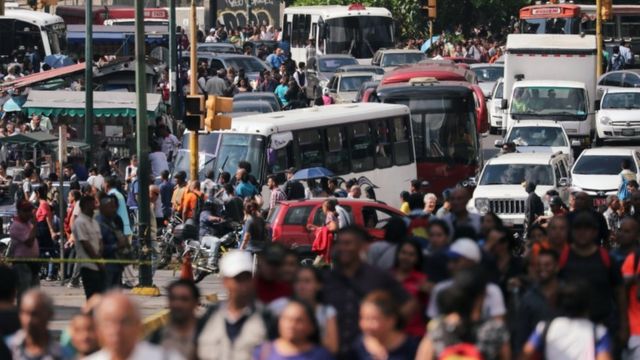 Calles colapsadas en Caracas