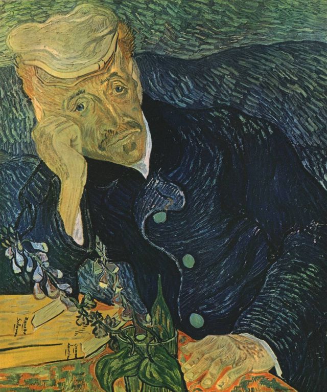 "Retrato del doctor Gachet", pintado por Van Gogh en 1890.