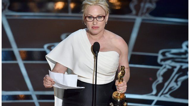 Patricia Arquette: 'A real human price is paid for wage inequality'