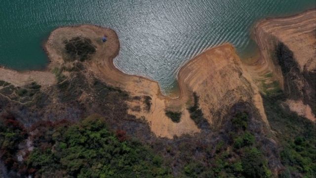 Reservatório de água da hidrelétrica Furnas