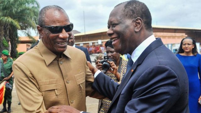 Alpha Condé et Alassane Ouattara